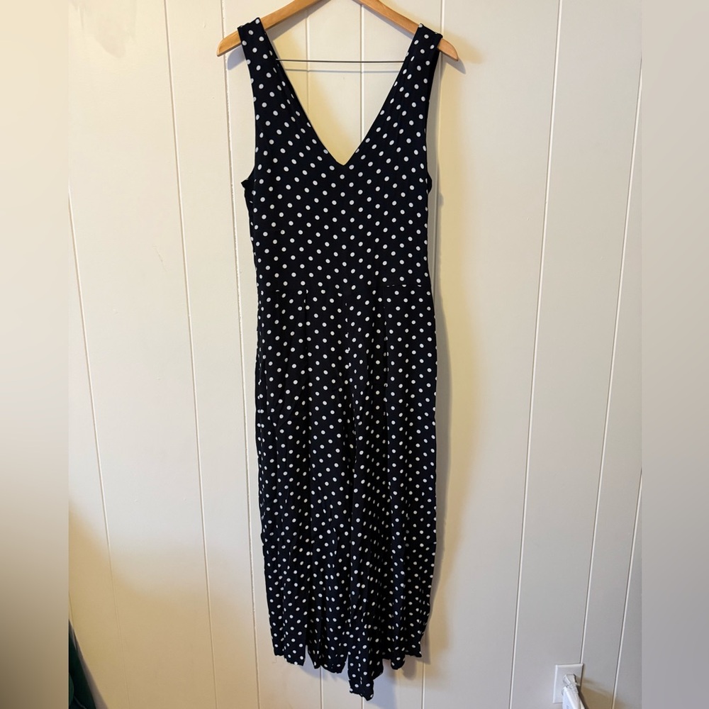 1State Polkadot Jumpsuit Knee Length Flowy Pants with Pockets